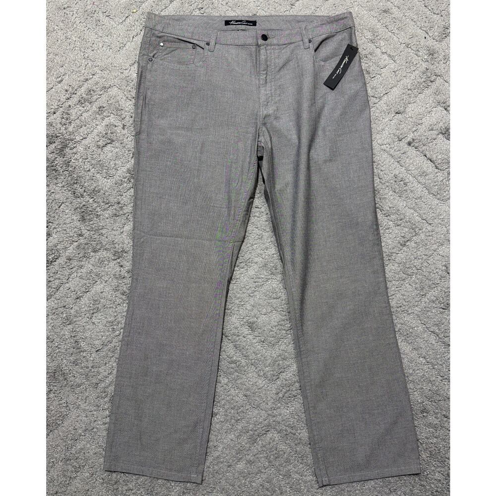 NWT Kenneth Cole Men's Pant Size 36x30 Gray Cotton Trouser